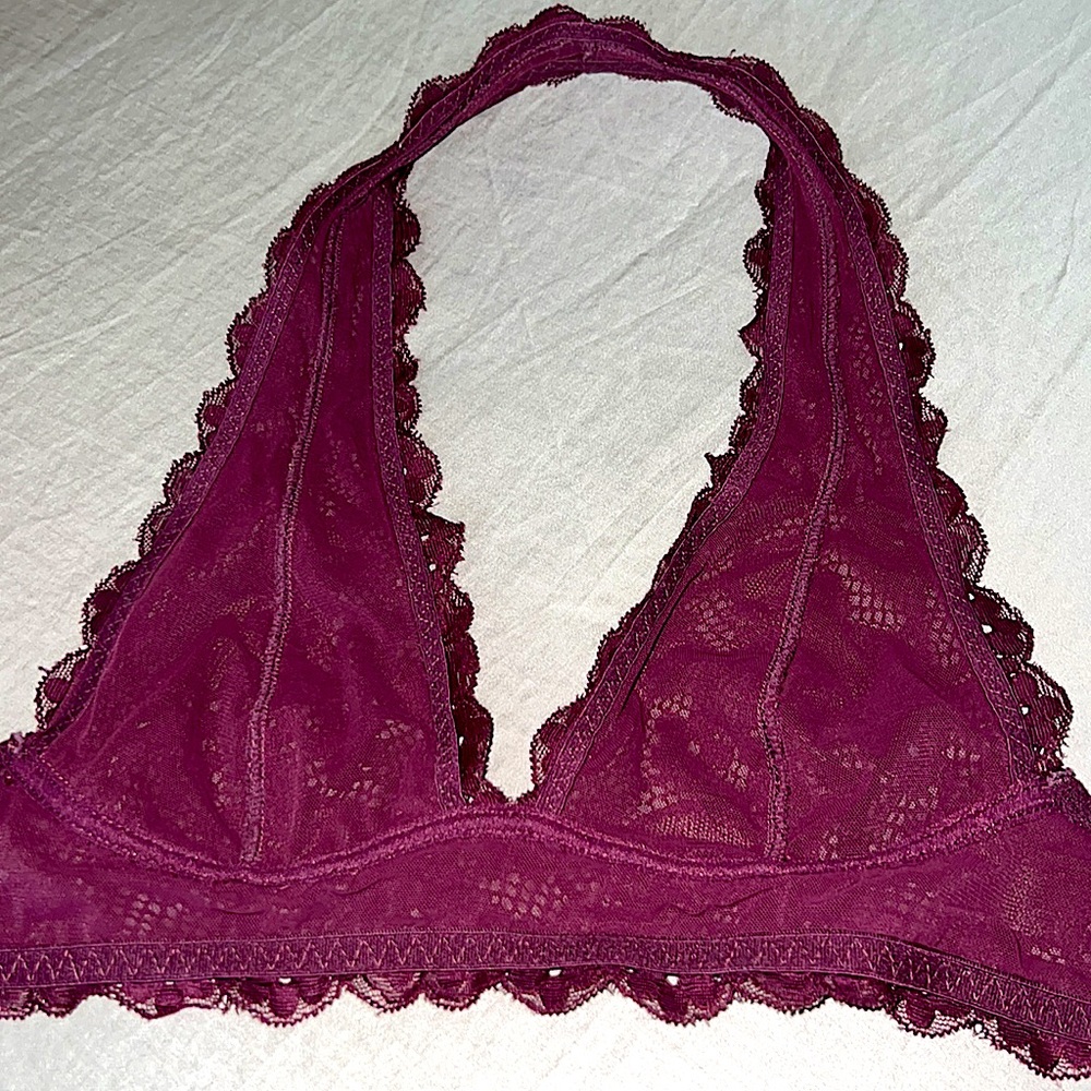 Free People Galloon Floral Lace Halter Bralette - Picture 9 of 9